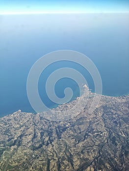 Mediteranean Sea from above photo