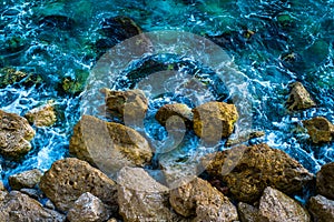 Mediteranean Sea shore waves