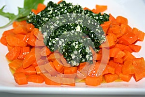 Mediterranean antipasto. Fresh, delicious carrots photo