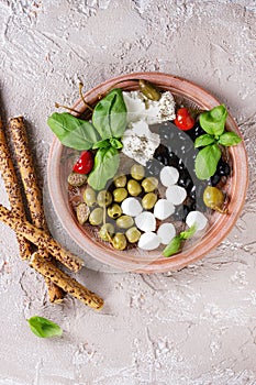 Mediterranean appetizer plate