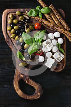 Mediterranean appetizer plate