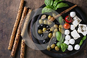 Mediterranean appetizer plate