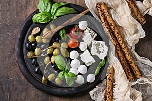 Mediterranean appetizer plate