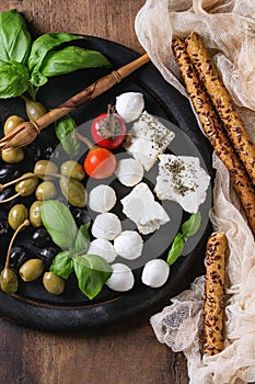 Mediterranean appetizer plate