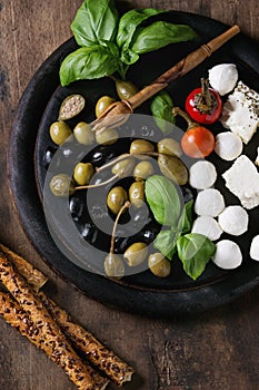 Mediterranean appetizer plate