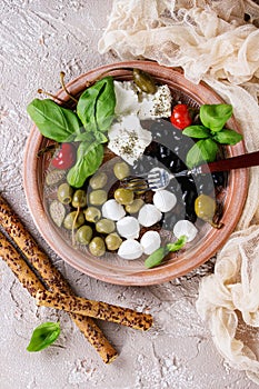 Mediterranean appetizer plate