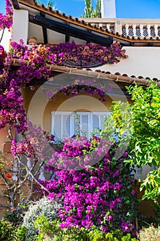 Mediterranean architecture at the idyllic small town of Cala Fornells