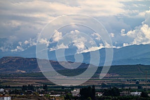 Mediterranean autumn evening view of mountains and sea 5