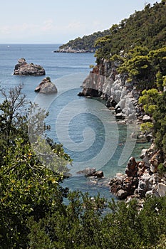 Mediterranean azure coves and beautiful bays