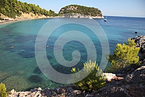 Mediterranean azure coves and beautiful bays photo