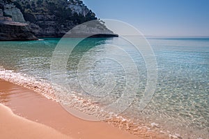 Mediterranean beach in Menorca