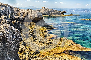 Mediterranean Beach in Milazzo, Sicily