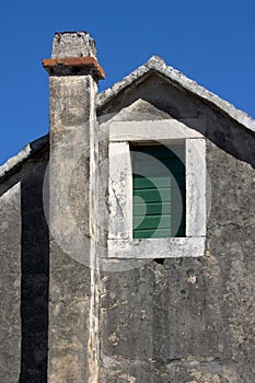 Mediterranean chimney on Adriatic island Brac