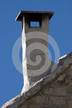 Mediterranean chimney on Adriatic island Brac