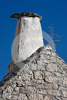 Mediterranean chimney on Adriatic island Brac