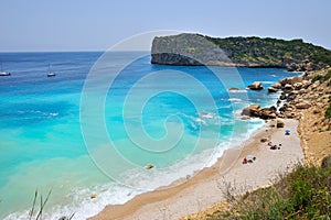 Mediterranean coast beach in summer