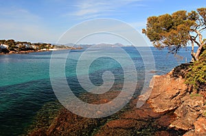 Mediterranean Coast Line, St Aygulf from Les Issambres