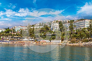 Mediterranean coast in San Remo photo