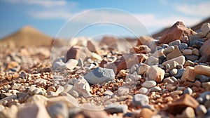 Mediterranean Desert: A Stunning 3d Model With Rocks And Sand