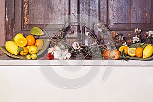 Mediterranean fruits composition