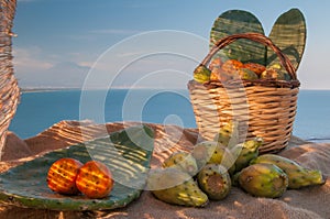 Mediterranean fruits and sea