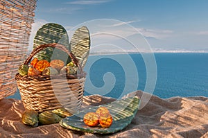 Mediterranean fruits and sea