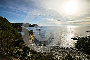 Mediterranean landscape in Costa Brava, Girona, Spain