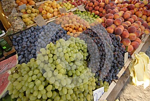 Mediterranean market place with planty of fruit