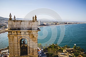 Mediterranean, peniscola village views from the castle of Papa photo