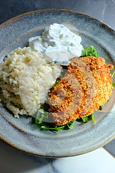 Mediterranean Pork Chop Milanese