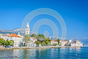 Mediterranean promenade Kastela town in Croatia.