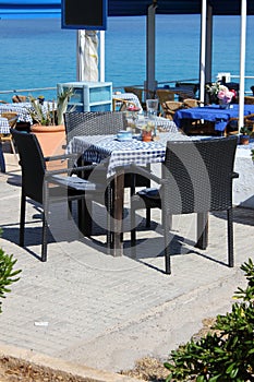 Mediterranean restaurant table