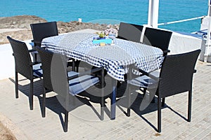 Mediterranean restaurant table