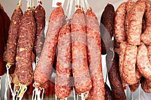 Mediterranean sausages in spain photo