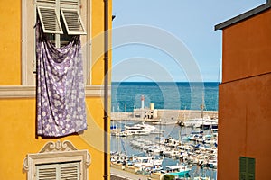 Mediterranean scenery from Menton, France