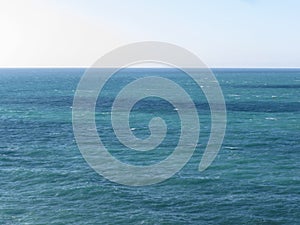 Mediterranean sea along Tuscan coastline in Livorno, Italy