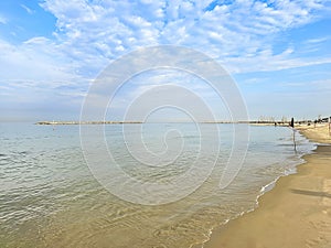 Mediterranean Sea beach of Tel Aviv, Israel