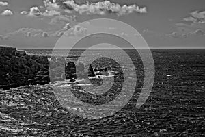 Mediterranean Sea in Black and White