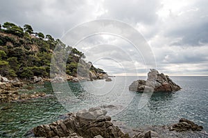 mediterranean sea at the Costa Brava Lloret de Mar, Spain