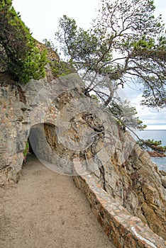 mediterranean sea at the Costa Brava Lloret de Mar, Spain