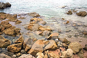 mediterranean sea at the Costa Brava Lloret de Mar, Spain