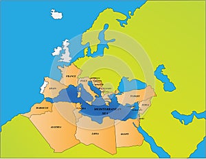 Mediterranean sea countries photo