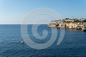 The Mediterranean Sea with a fishing boat