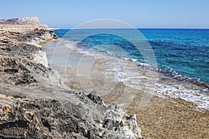 Mediterranean sea landscape. Cavo Greco, Cyprus.