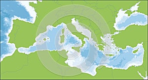 Mediterranean Sea map photo