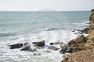 Mediterranean sea with rock formation