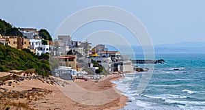 Mediterranean sea. Sicily sand beach.