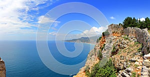 Mediterranean sea - view from fortress Alanya