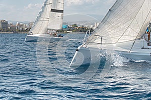 Mediterranean sea yachting regatta competition