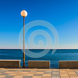 Mediterranean Seaside Promenade in Spain